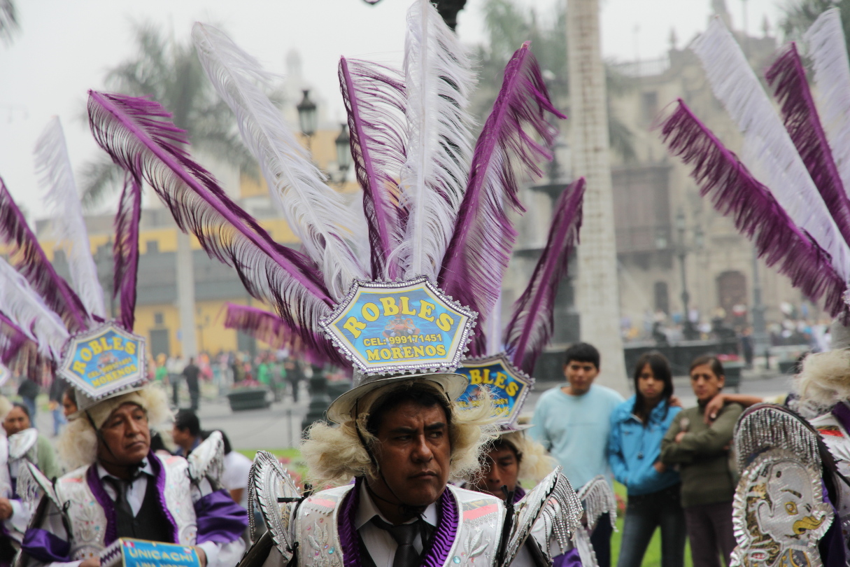 Lima: Umzug auf dem Plaza de Armas.