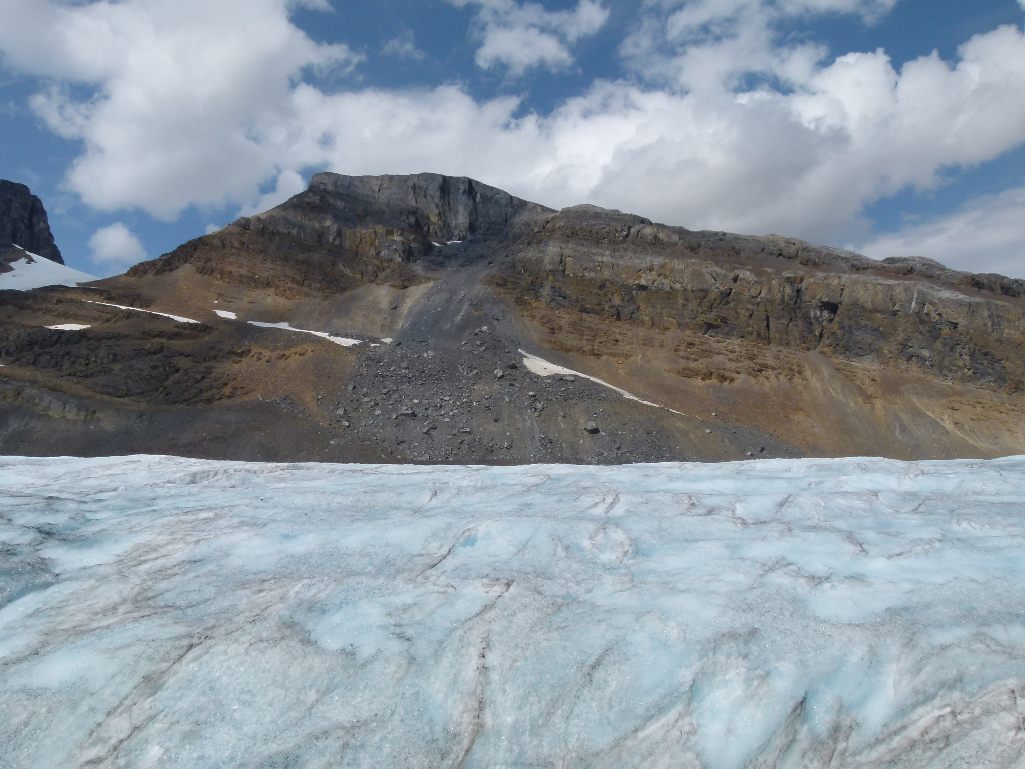 Auf dem Athabasca Gletscher.