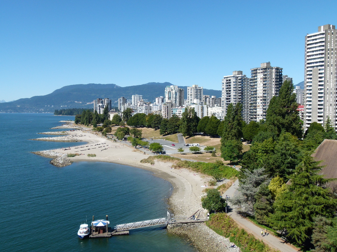 Blick von der Burrad Bridge auf den Sunset Beach