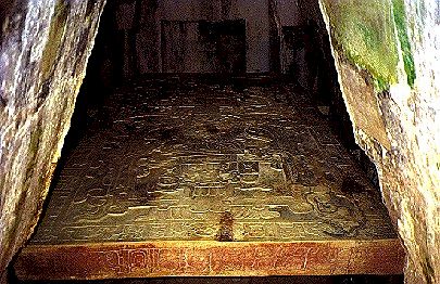 Indianer Welt Maya Palenque Bild Pyramide Der Inschriften Steinplatte